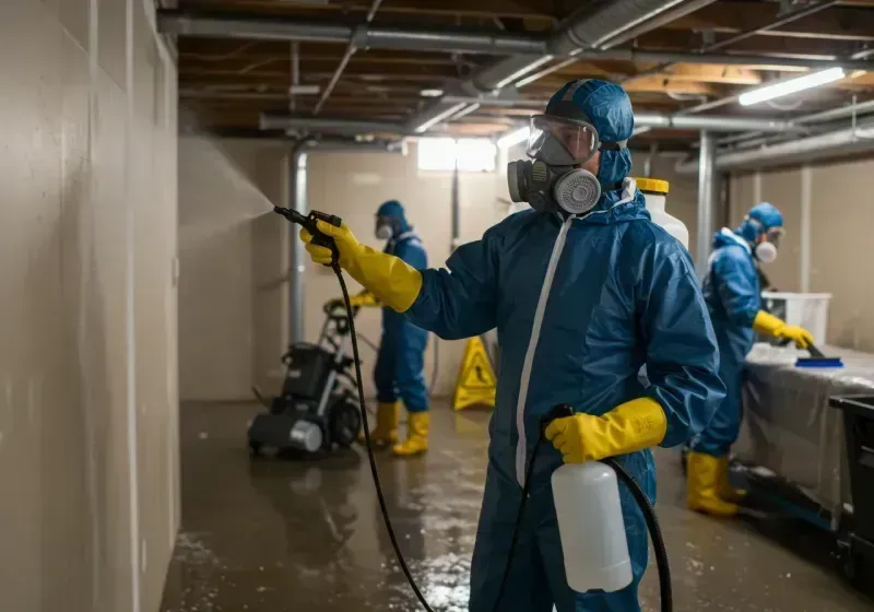 Basement Sanitization and Antimicrobial Treatment process in Frederic, WI