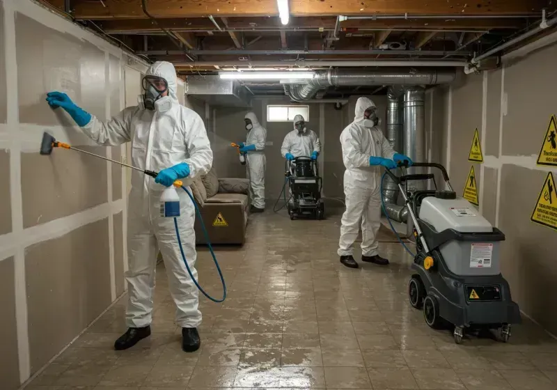 Basement Moisture Removal and Structural Drying process in Frederic, WI